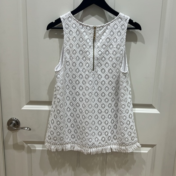 Lilly Pulitzer White Textured Tank Top - Picture 4 of 5